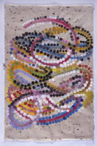 Ants and Luminous Insects 1, 2004, gouache drawing on Japanese paper, 42 x 38 inches