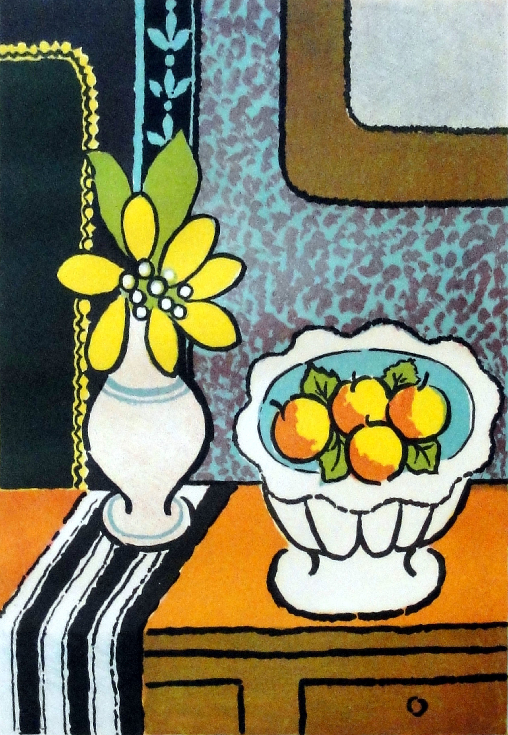 Alexander Vedernikov (Russian, 1898-1975), Still Life with Striped Scarf, 1960, lithograph, 24 ½ x 18 3/8 in., The Art Collection at The Hebrew Home at Riverdale