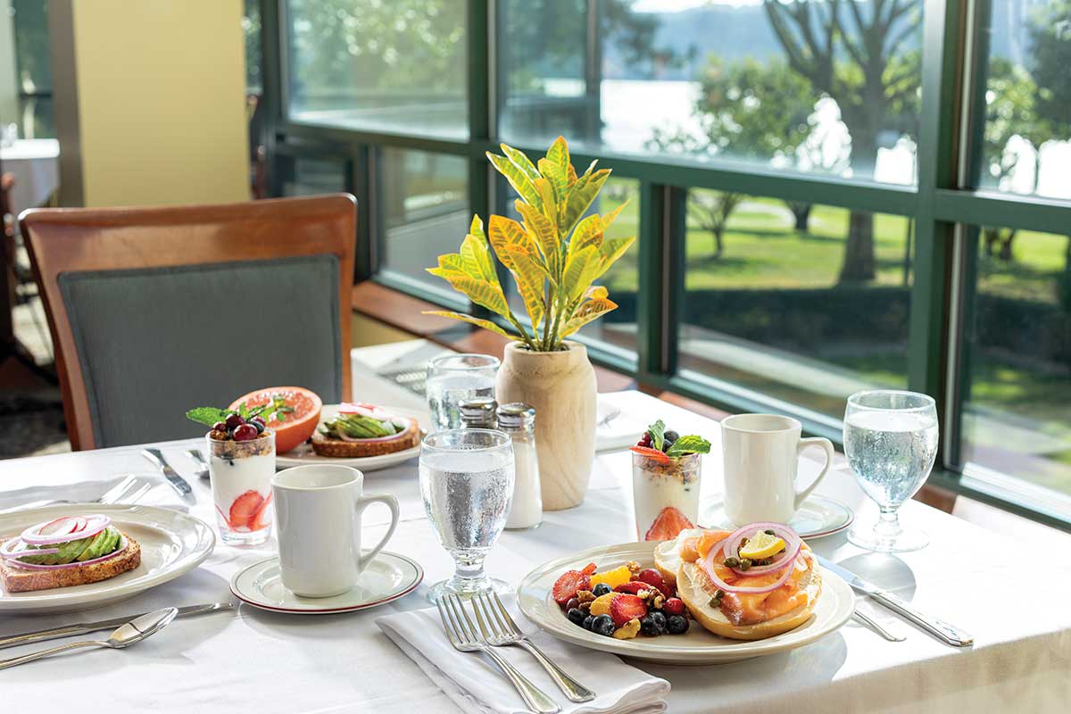 Breakfast in our dining room