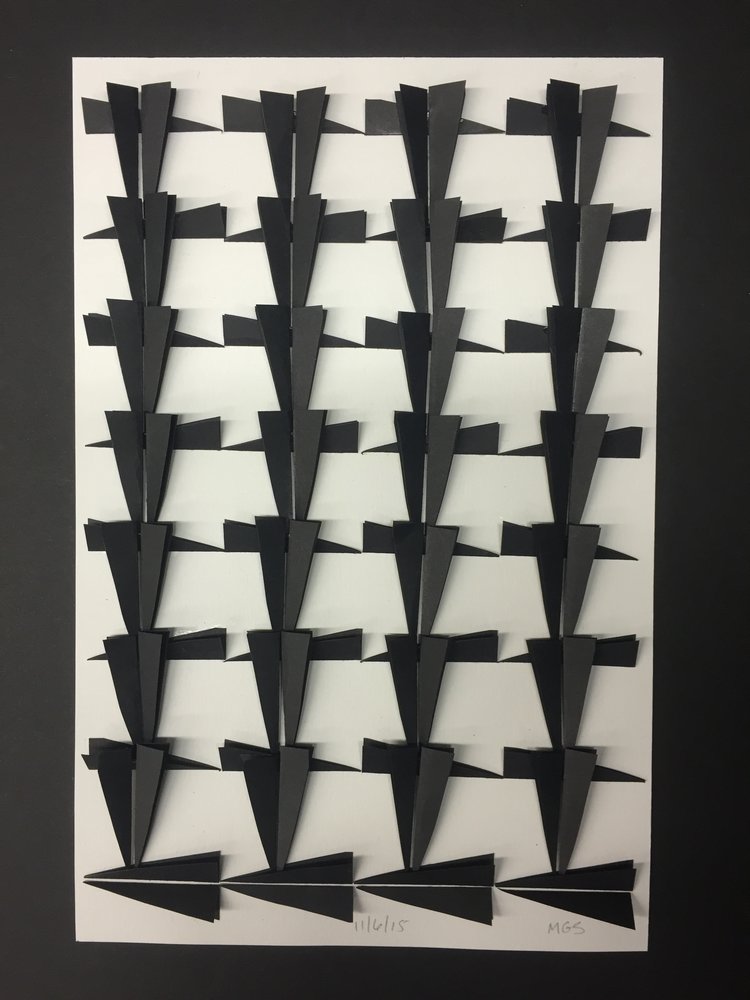 A cut paper work from Marisa Gonzales Silverstein’s project 92 Americans. Every Day. Courtesy of the artist. 